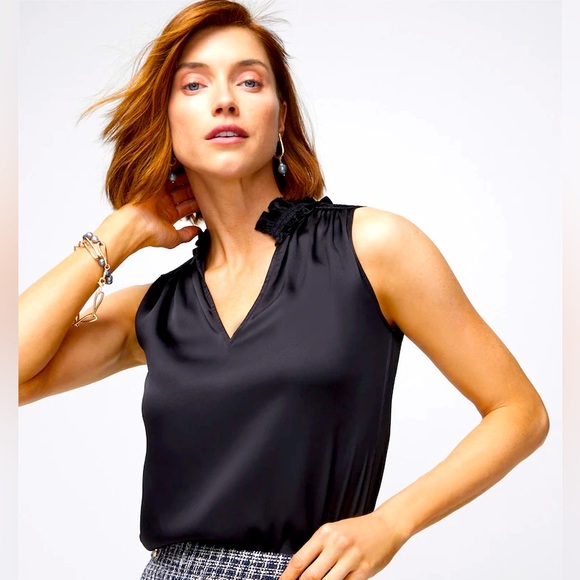 NWT WHBM Satin Ruched Neck Shell - Picture 4 of 7